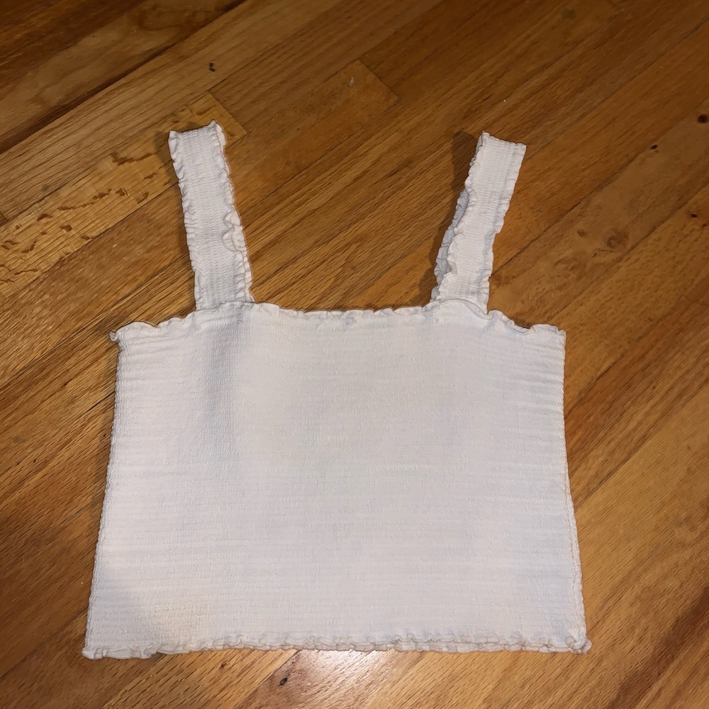 white smocked tank top